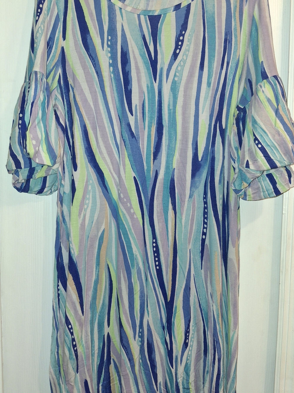 Lilliy Pulitzer Blue, Green And Purple Wave-Print Dress